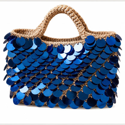 Sapphire Cascade Handmade Bag