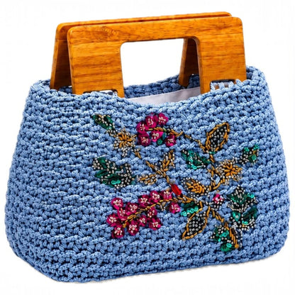 Corn Flower Blue Floral Tote