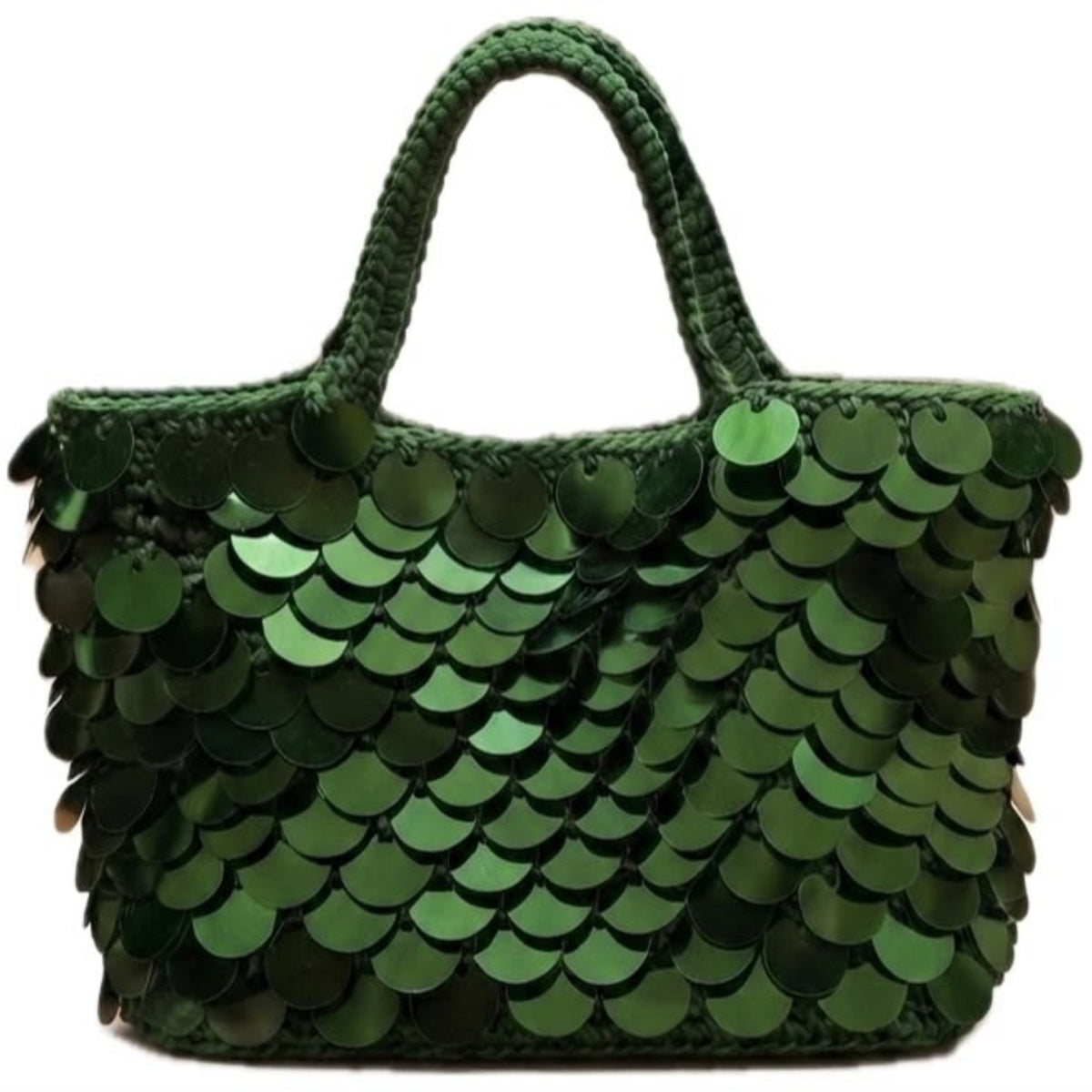 Emerald Cascade Handmade Bag