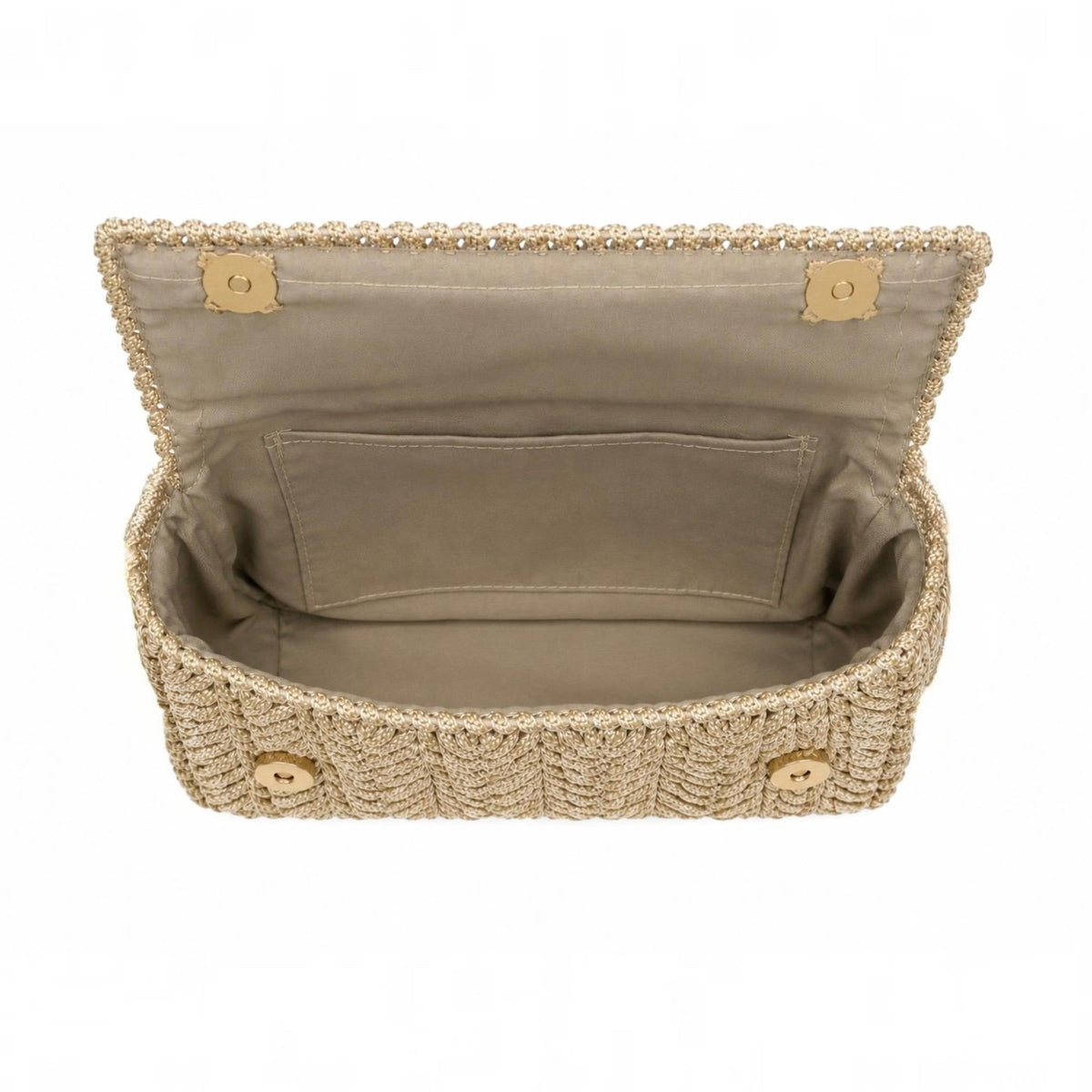 Golden Chevron Handcrafted Clutch