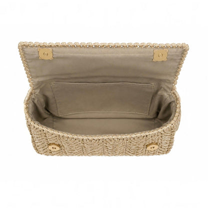 Golden Chevron Handcrafted Clutch