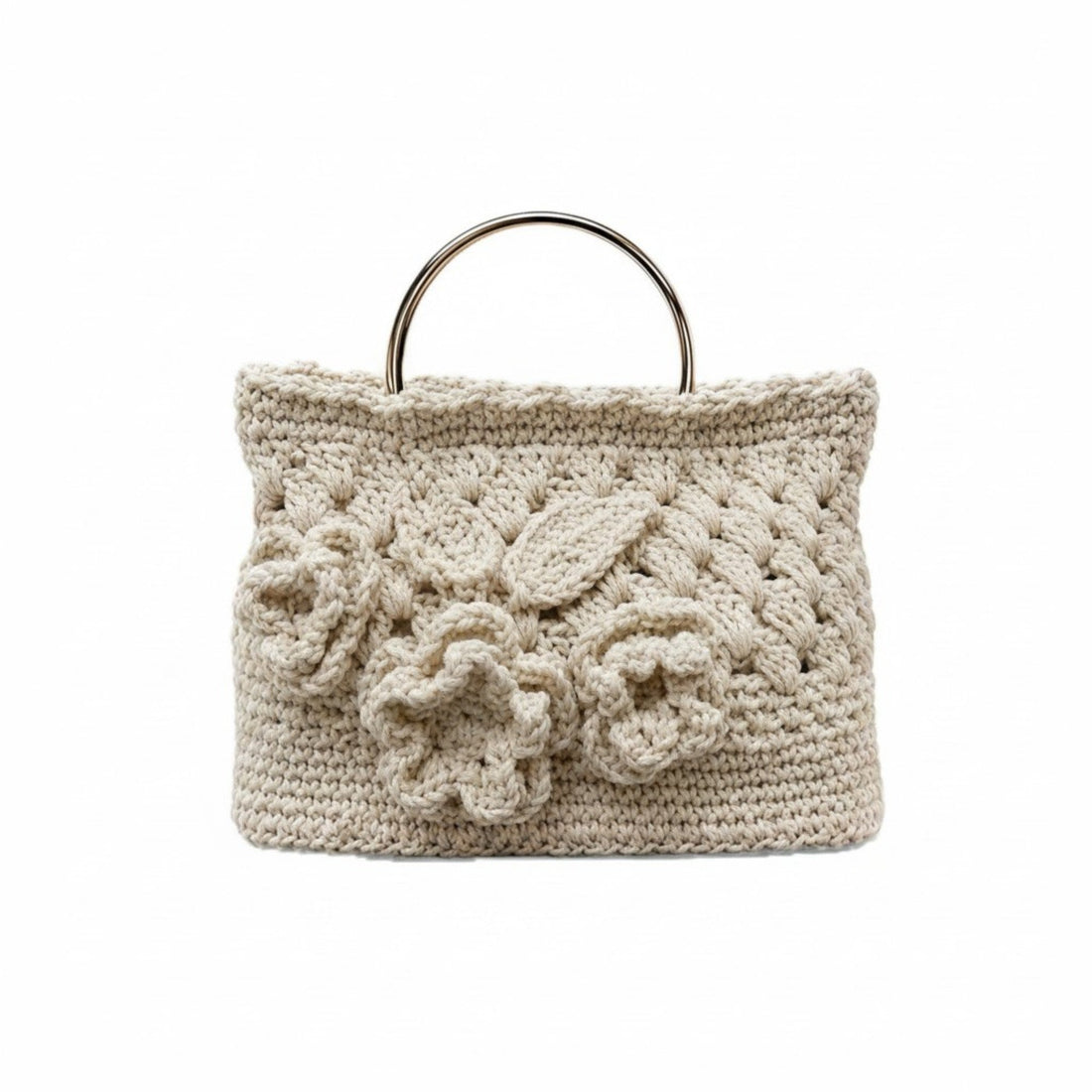 Ivory Bloom Handmade Handbag