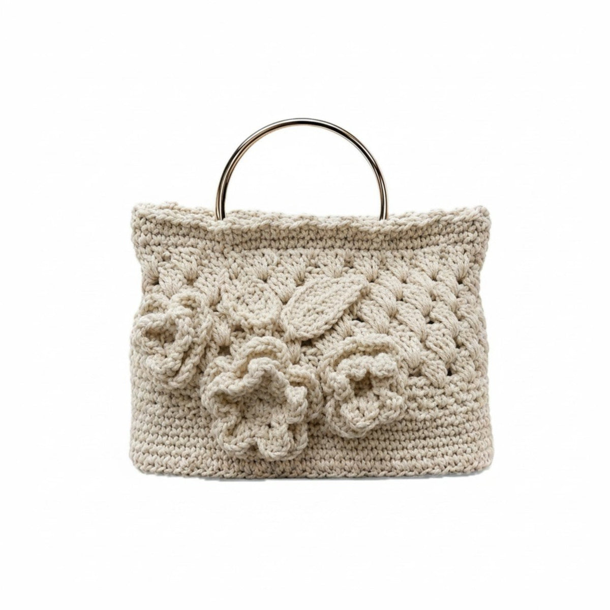 Ivory Bloom Handmade Handbag