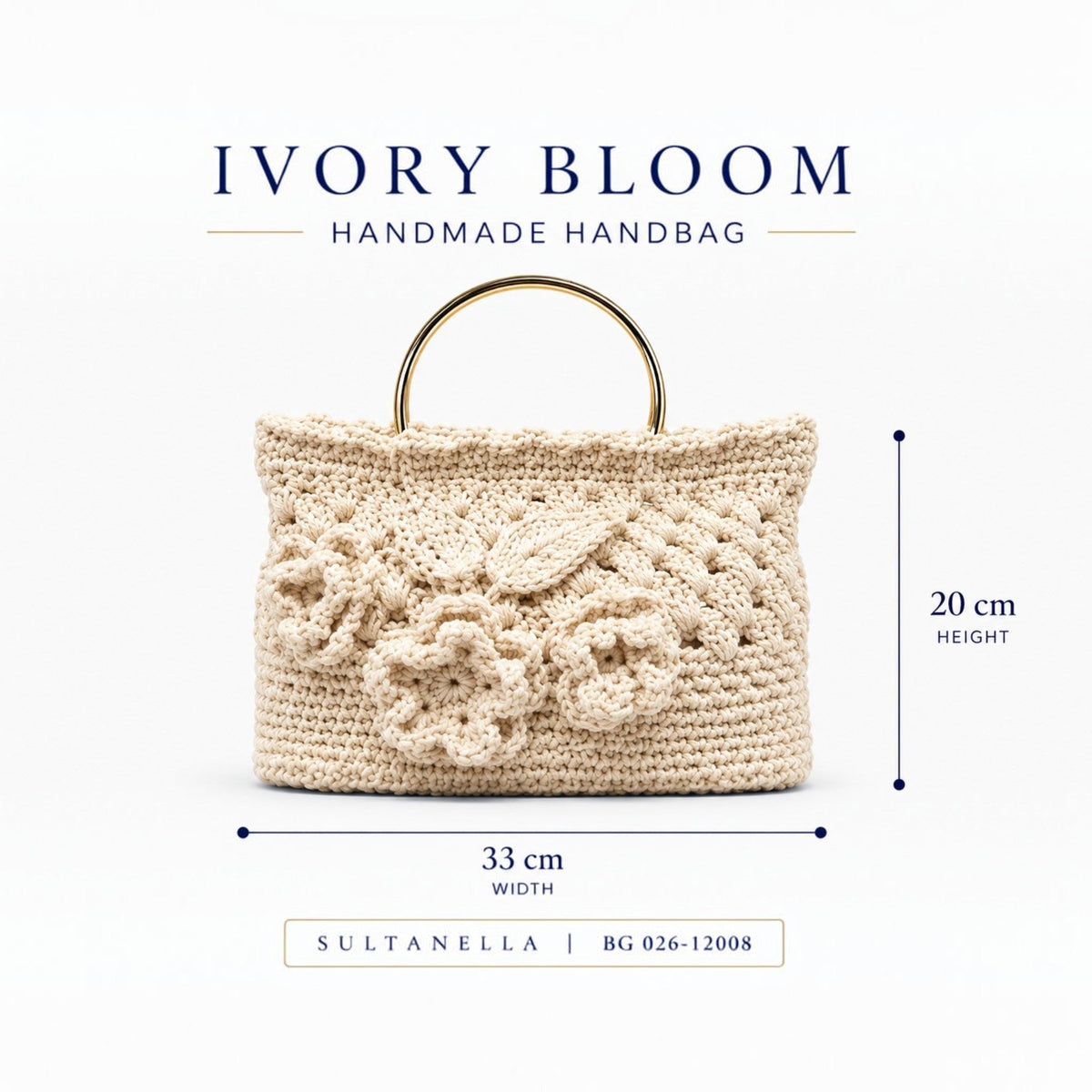 Ivory Bloom Handmade Handbag