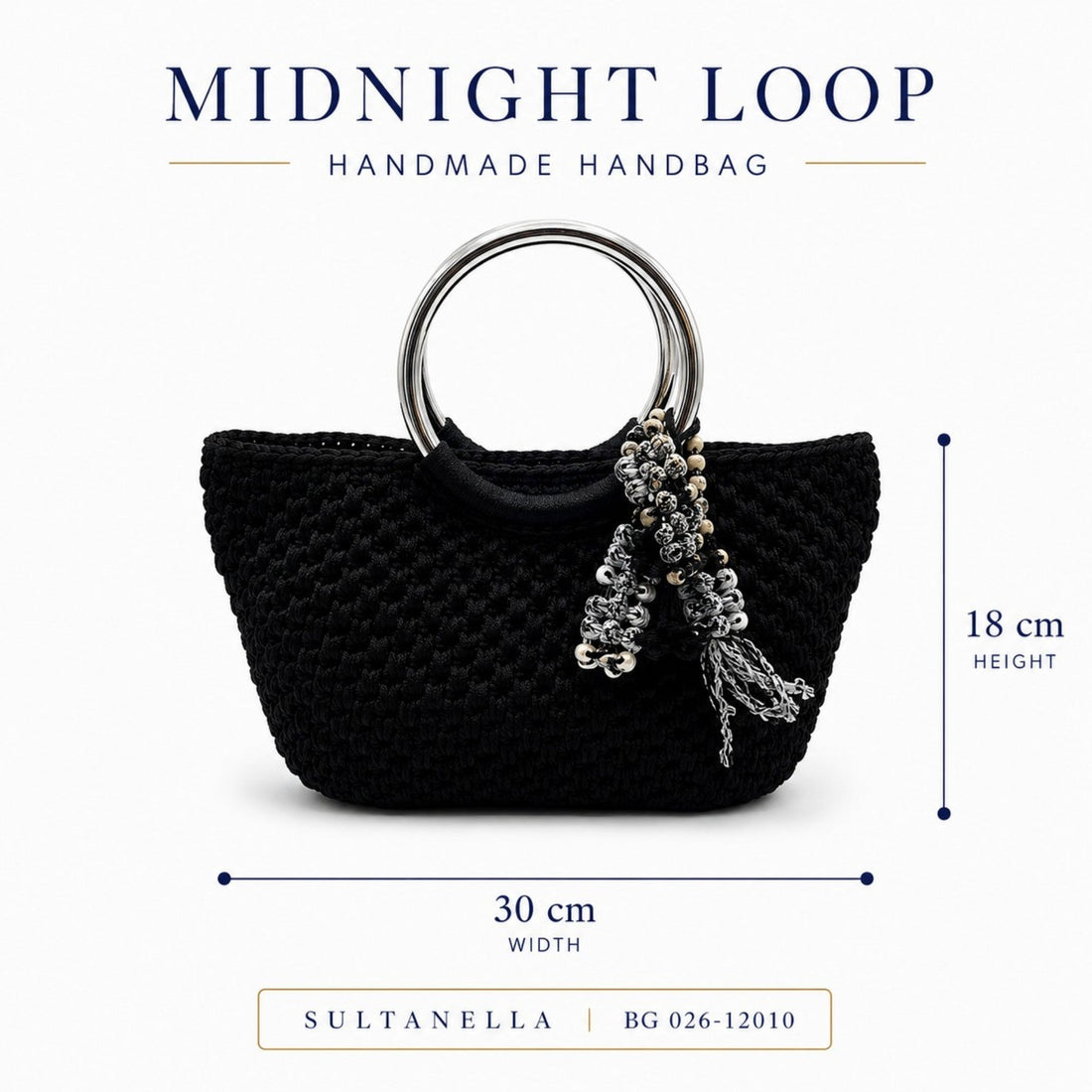 Midnight Loop Handmade Handbag